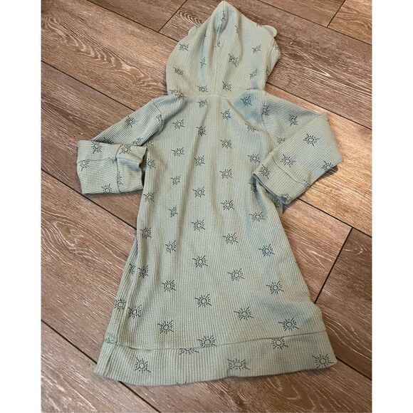 KATE QUINN LONG SLEEVE HENLEY DRESS BEAR SEA PINE TINY SUNS ORGANIC - Picture 4 of 5